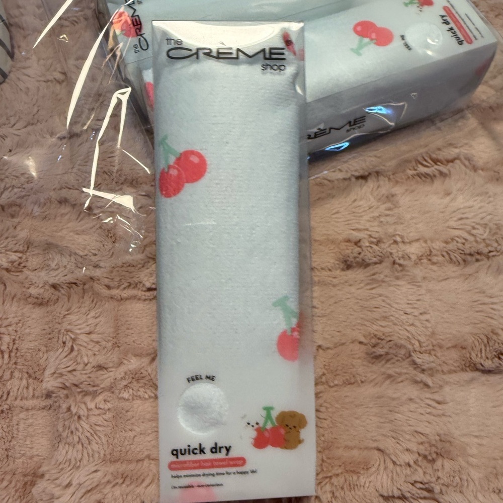 The Crème Shop Quick Dry Hair Towel - Cherry Print - Picture 1 of 5